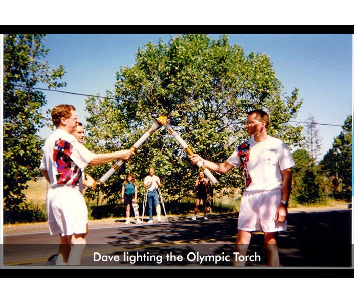 davelightingtheolympictorch